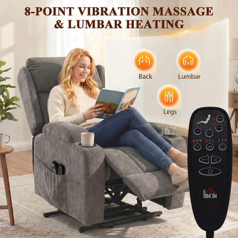 Power Lift Recliner Chair with Massage and Heat for Easy Standing and Daily Comfort