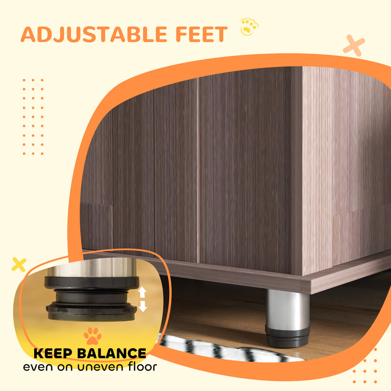 Dog Crate Table for Medium and Large Dogs with Magnetic Door Indoor Use 116 x 60 x 87 cm Purple by PawHut