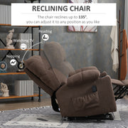 Electric Riser Recliner Chair With Remote Control For Elderly Comfort And Support Dark Brown