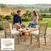Outdoor Seat Cushions for Garden Chairs with Thick Foam and Water-Repellent Covers Cream White Outsunny