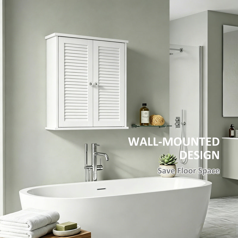 Bathroom Wall Cabinet White - image 6