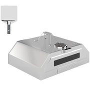 Silver Portable BBQ Pizza Oven with Thermometer Stone Peel and Handles by Outsunny