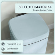 20L Metal Kitchen Pedal Bin With Modern Boxy Design by HOMCOM