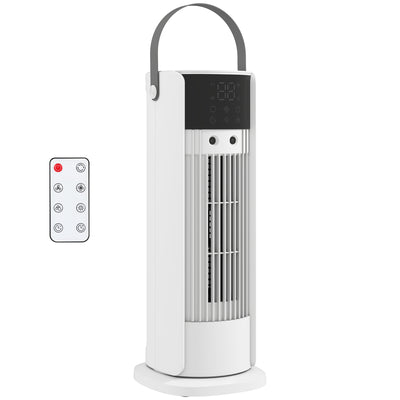 Desk Fan with Mist Cooling and Quiet Operation for Home or Office Use White AOSOM
