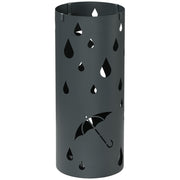 Freestanding Umbrella Stand with Drip Tray and Hooks Ideal for Hallway Storage, Dark Grey
