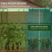 Portable Tomato Greenhouse With Roll Up Doors and Mesh Windows For Outdoor Growing Green