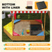 Wooden Kids Sandpit Boat Style with Canopy 4 Seats Rudder and Bottom Liner by AIYAPLAY