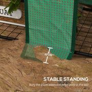 Three Tier Mini Greenhouse With Shelves For Patio Or Balcony Planting Green AOSOM