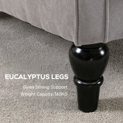 Wingback Accent Chair With Wooden Frame And Button Tufting For Living Room Or Bedroom Grey