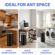 Sensor Kitchen Bin 50L Touch Free with Soft Close Lid for Cleaner Waste Disposal Black Homcom