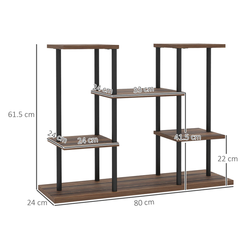 Four Tier Wooden Shelf Plant Stand for Indoor and Outdoor Display by Outsunny