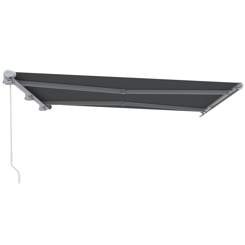 Grey 4x3m Electric Retractable Awning with Remote Control Ideal for Patio or Garden