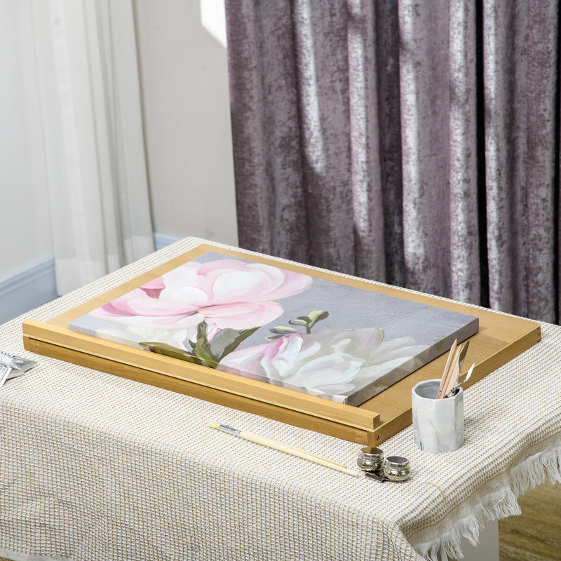 Adjustable Beechwood Table Easel For Drawing Painting And Sketching At Home, Natural