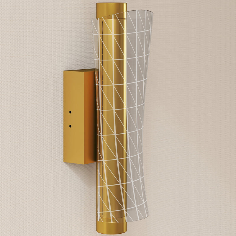 Gold LED Wall Lights 2 Pack With Adjustable Colour Temperature For Bedroom Or Hallway