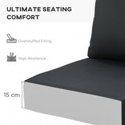 4 Piece Outdoor Chair Cushion Set for Garden or Patio with Soft Seat and Back Support