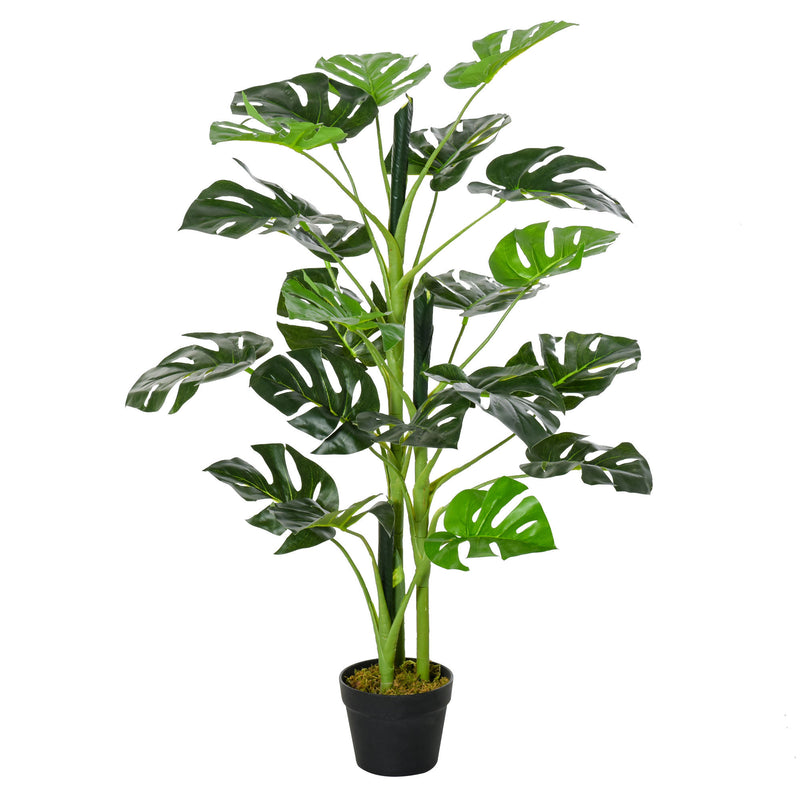 100cm Artificial Monstera Tree With Nursery Pot For Indoor Or Outdoor Display Green