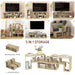Grey Oak Wood Grain TV Stand for TVs up to 75 Inches with Storage Shelves by HOMCOM