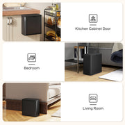 8L Hanging Kitchen Bin with Lid and Removable Bucket for Cabinets or Under Sink Grey AOSOM