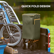 Grey Double Decker Folding Trolley Wagon 200kg Capacity for Camping and Festivals