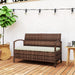 125L Garden Storage Bench with Cushion Brown by Outsunny