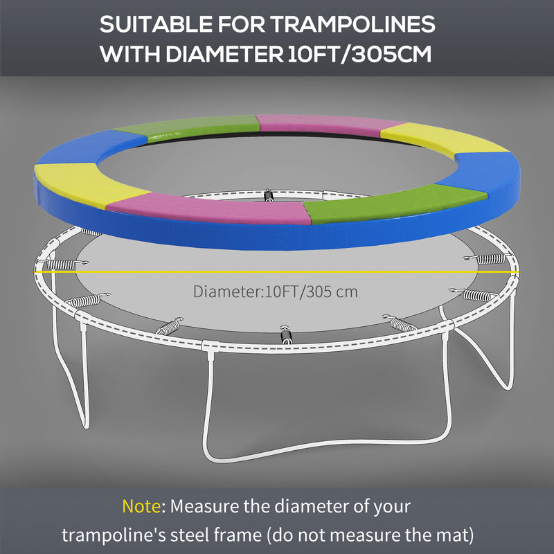 10FT Trampoline Spring Cover Waterproof UV Resistant Replacement Pad by SPORTNOW AOSOM