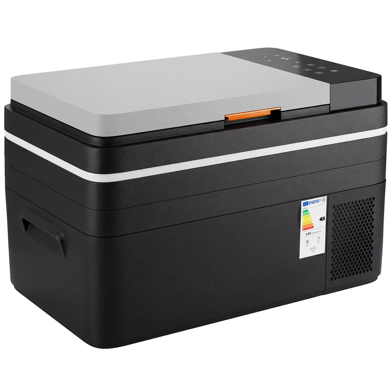 Portable Electric Car and Home Cooler 30L for Chilled Food and Drinks on the Go Black Grey