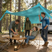 Pop Up Beach Tent With Removable Sidewall And Carry Bag For Camping And Picnics Sky Blue AOSOM