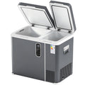 Portable Dual-Zone Fridge Freezer for Camping and Road Trips with Fast Cooling Grey