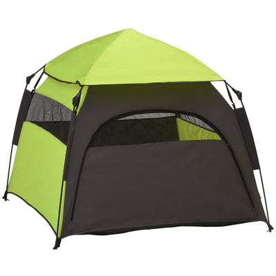 Green Pop Up Dog Tent with Water-Resistant Oxford and Carry Bag for Extra Large Dogs by PawHut