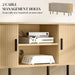 Oak TV Stand Cabinet for TVs up to 55 Inches with Storage Shelves and Cupboard by HOMCOM