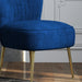 Dark Blue Velvet Feel Tub Accent Chair Stylish and Comfortable Seating by HOMCOM