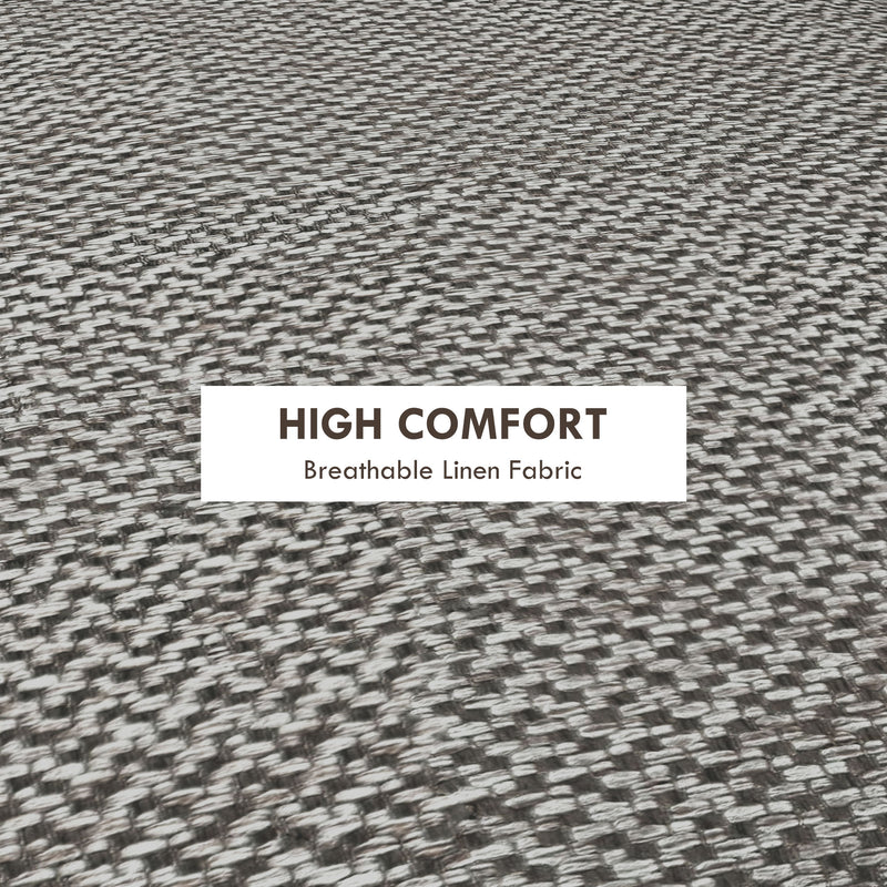 Round Storage Ottoman with Padded Seat and Hidden Compartment for Living Room Light, Grey