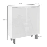 Five Shelf Shoe Storage Cabinet With Adjustable Shelves For Hallway Or Bedroom White