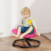 Kids Butterfly Swivel Chair for Spinning Balance and Coordination Training Pink AOSOM