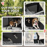 Dog Stroller for Easy Walks with Quick Fold and Mesh Windows Grey Silver Pawhut