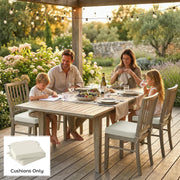 Outdoor Seat Cushions for Garden Chairs with Thick Foam and Water-Repellent Covers Cream White Outsunny