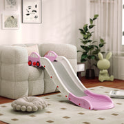 Extended Kids Slide for Bed or Sofa Easy Assembly and Storage for Indoor Play, Pink