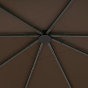 Brown 3 x 3m Gazebo Canopy Replacement Cover Water-Resistant with Drain Holes by Outsunny