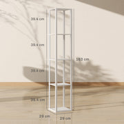 Modern LED Floor Lamp With Shelves And Remote Control Ideal For Living Room Or Office White