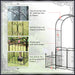 Metal Garden Arbor Arch with Double Doors and Planter Baskets Black by Outsunny
