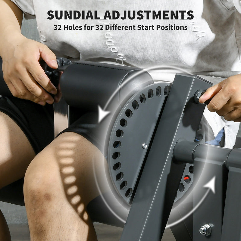Seated Leg Extension and Curl Machine Adjustable Lower Body Workout Equipment by SPORTNOW AOSOM