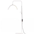 White half moon beauty floor lamp, studio view