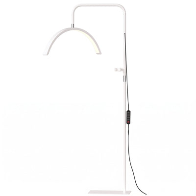 White half moon beauty floor lamp, studio view