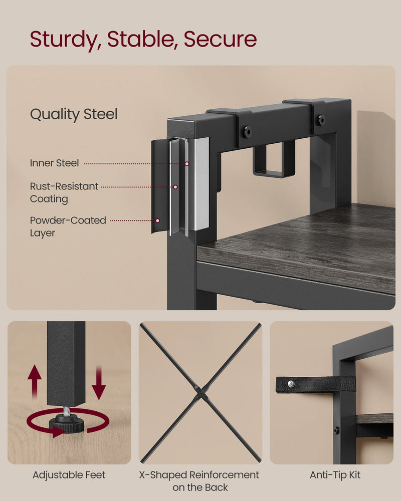 Hall tree assembly kit and hardware laid out