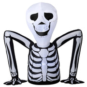 Outsunny inflatable ground crawling skeleton with glowing skull, studio shot