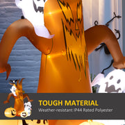 Close-up of the weather-resistant IP44 rated polyester fabric on the Outsunny Halloween tree