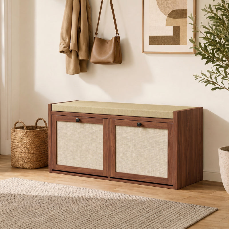 Dimensions overview of the shoe storage bench