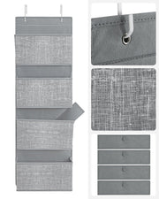 Close-up of the reinforced hook stitching, fabric texture and folded base panels