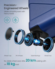 Spinner wheel parts laid out, including wheel cap, TPE tyre, steel bearings and hub