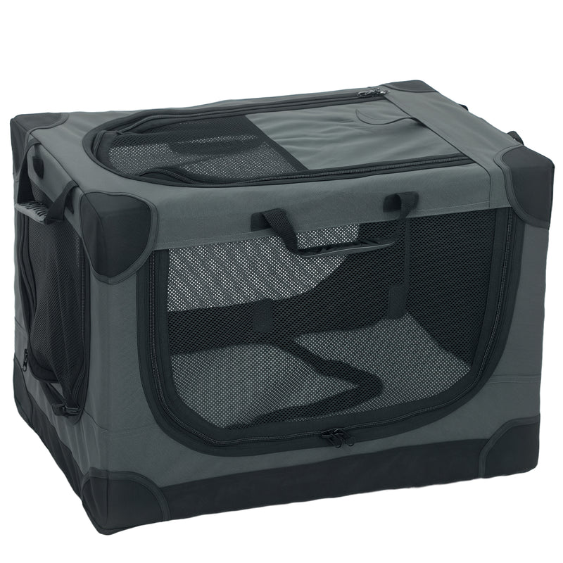 Foldable Soft Dog Travel Crate for Small Dogs Up to 4 kg Easy Storage Army Green AOSOM